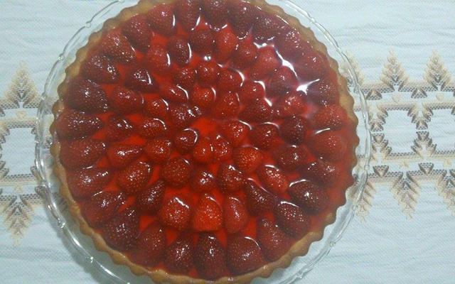 Torta de morango com iogurte