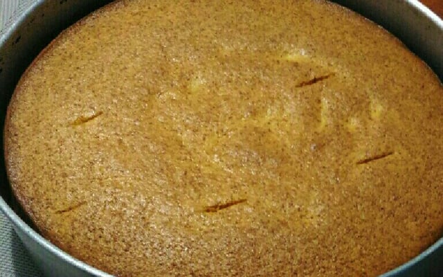 Bolo de farinha de milho no liquidificador