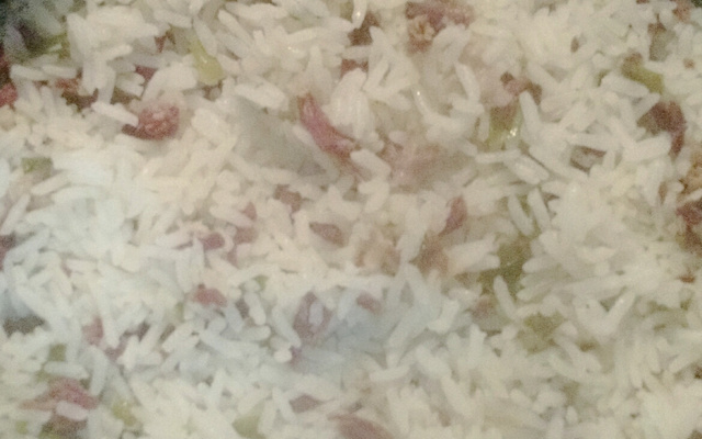 Arroz com carne seca
