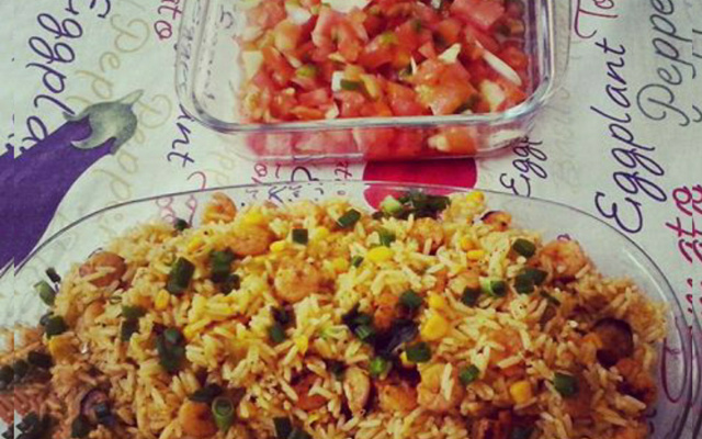 Arroz com camarão