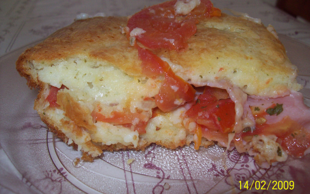 Torta de queijo e presunto
