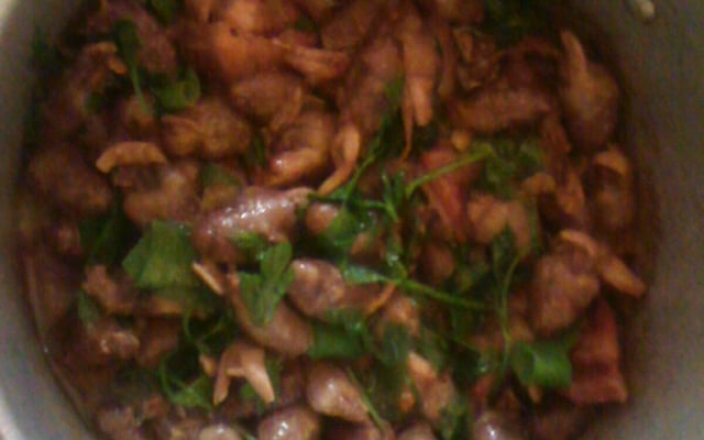 Coração de galinha refogado