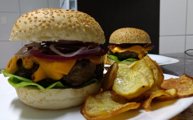Hambúrguer de alcatra do Marcão