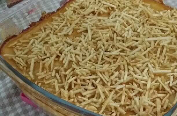 Frango ao creme de cebola com milho