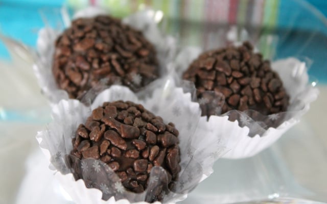 Brigadeiro com creme de avelã