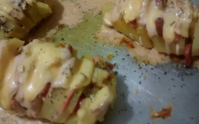 Batata recheada fácil