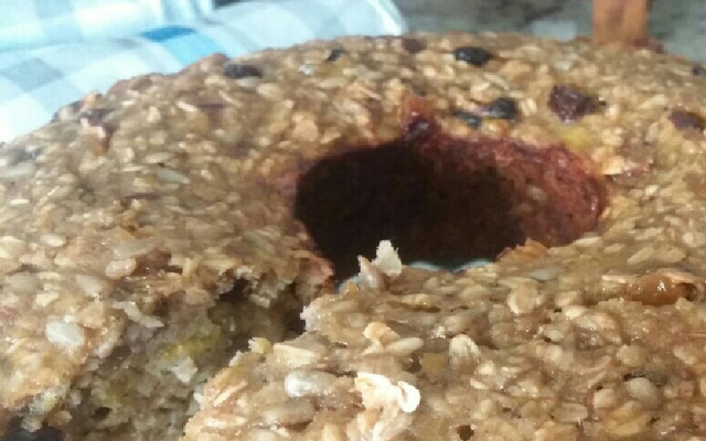 Bolo de aveia e banana
