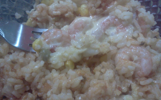 Arroz de forno com camarão