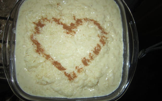 Arroz doce delicioso com leite de coco