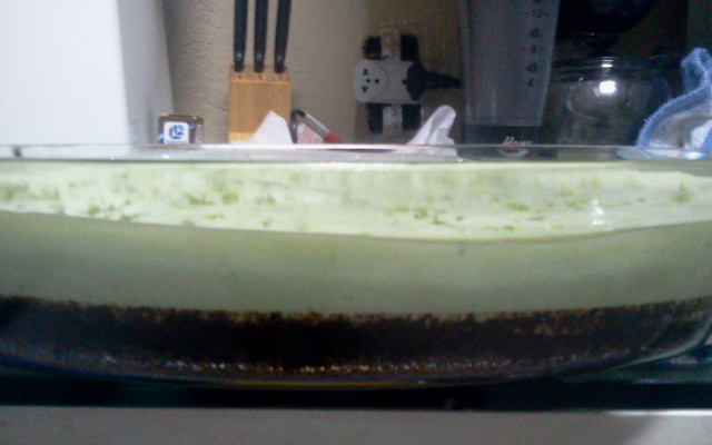 Brownie com mousse de limão