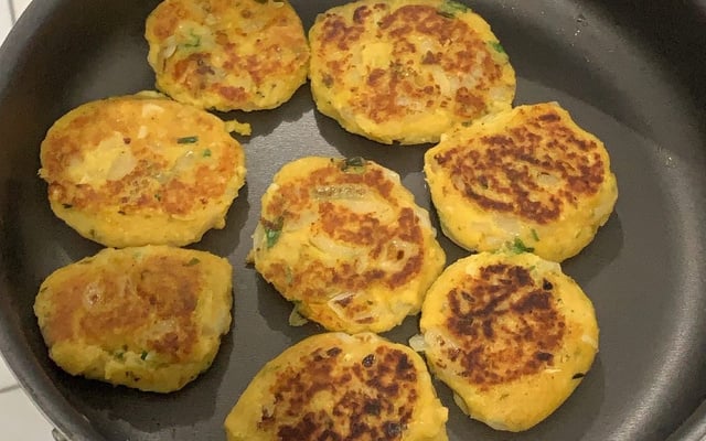 Hambúrguer de grão-de-bico vegano