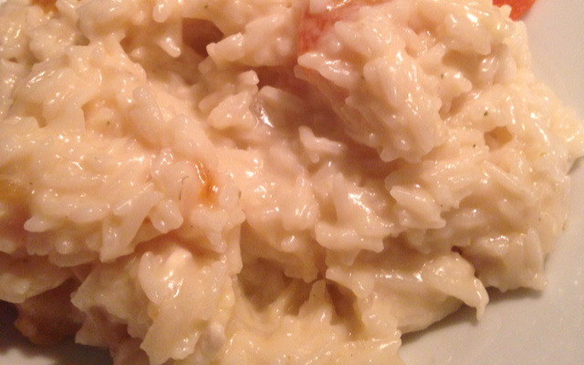 Risoto de queijo brie com damasco especial