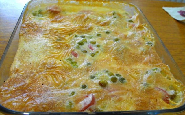 Salsicha com creme de queijo