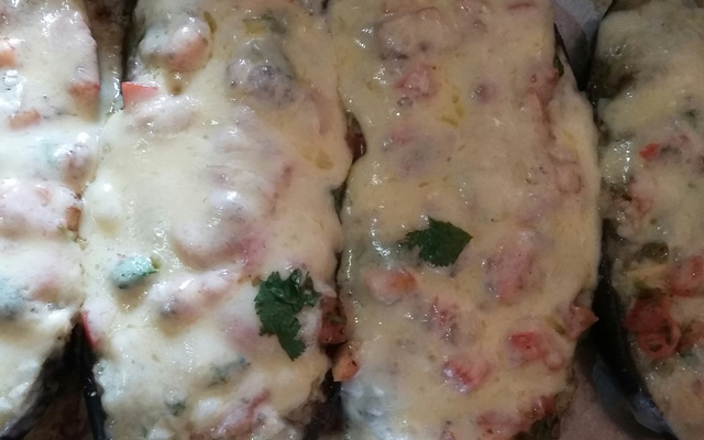 Berinjela recheada ao forno