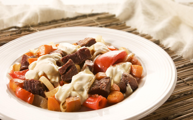 Carne seca com vegetais