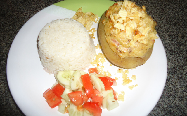 Batata recheada cremosa da Gabi