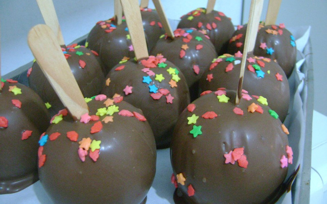 Maçã de chocolate