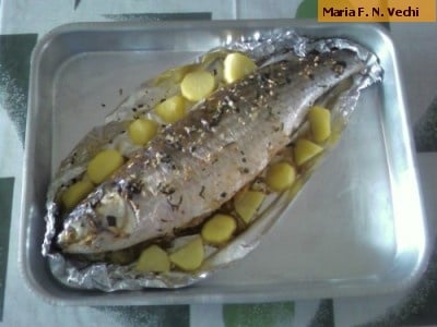 Taínha recheada assada