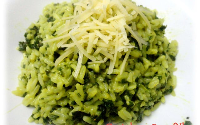 Arroz com espinafre