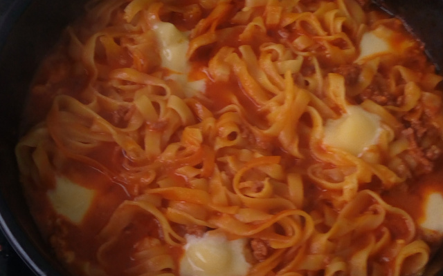 Macarrão talharim de forno