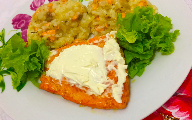 Risoto de limão siciliano com filé de salmão