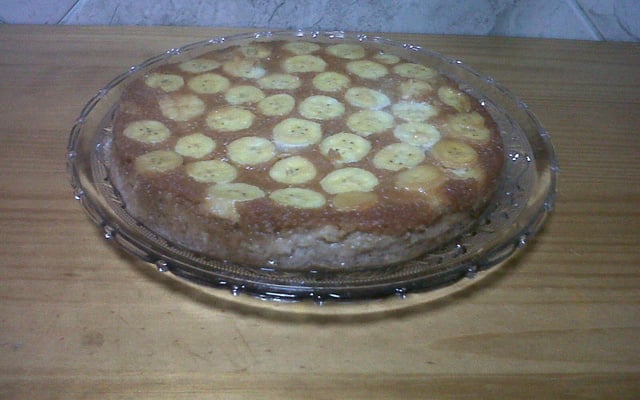 Torta de banana com queijo