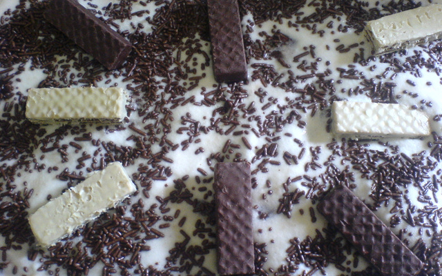 Pavê de Bis branco e preto