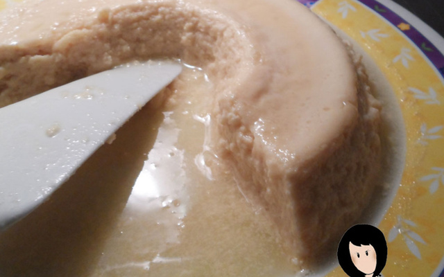 Pudim banho-maria de micro-ndas