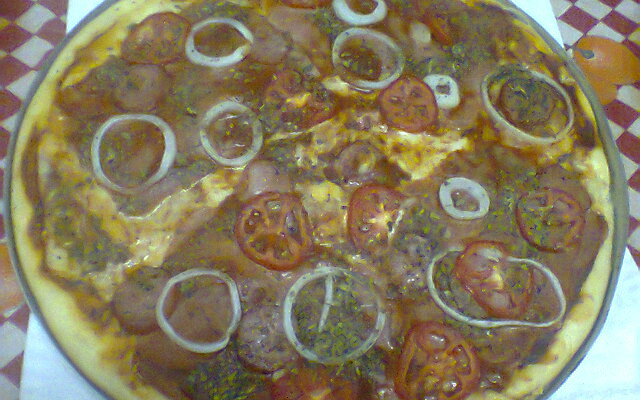 Pizza rápida de liquidificador