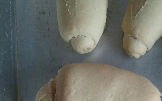 Pão caseiro com fermento em pó da Denise