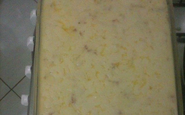 Macarrão com molho branco presunto e mussarela