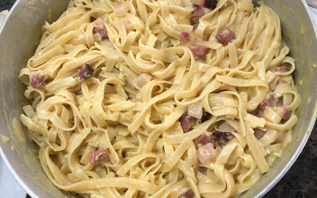 Fettuccine à carbonara