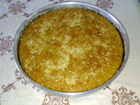 Bolo de fubá com açúcar mascavo do Lúcio Cezar