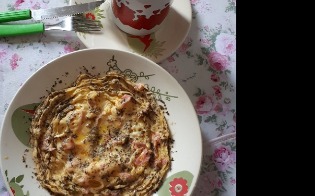 Omelete de Claras de microondas