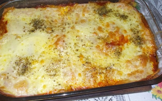 Macarrão assado cabelinho de anjo