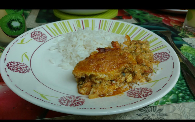 Bolo cremoso de camarão do Lúcio Cezar