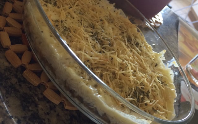 Arroz de forno com guisado