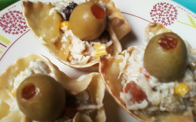 Barquetes de massa de pastel