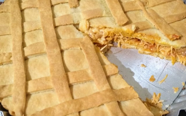 Torta de frango que derrete na boca