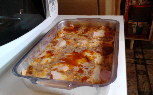 Lasanha de peito de péru