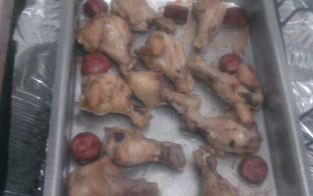 Coxinhas de frango com linguiça