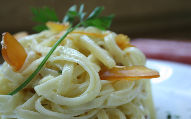 Pasta com la bottarga - Massa com ovas de tainha