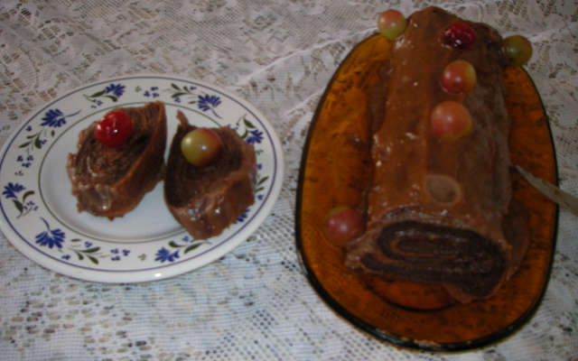 Rocambole de chocolate delícia