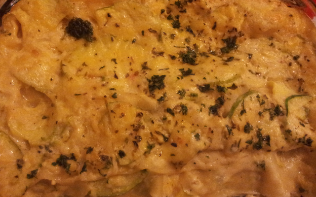Lasanha de abobrinha com parmesão
