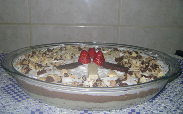 Pavê de Bis com biscoito