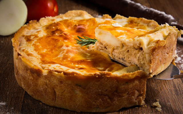 Torta de frango de liquidificador