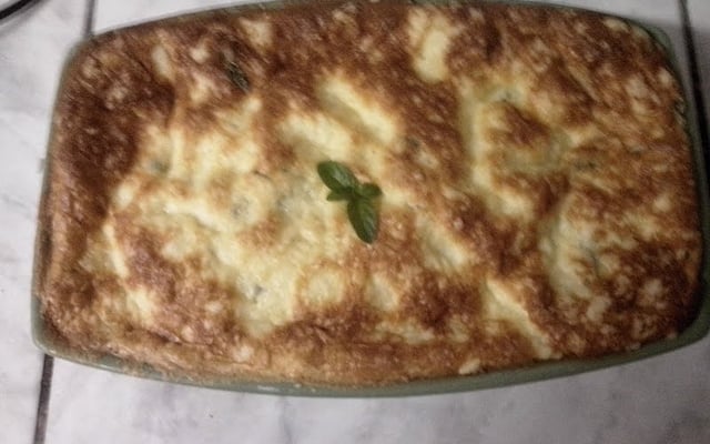 Souflé delicioso de espinafre sucesso garantido