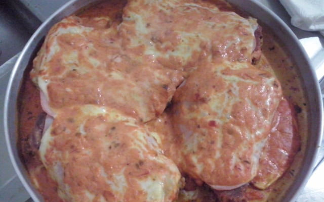 Bife à parmegiana casa comigo