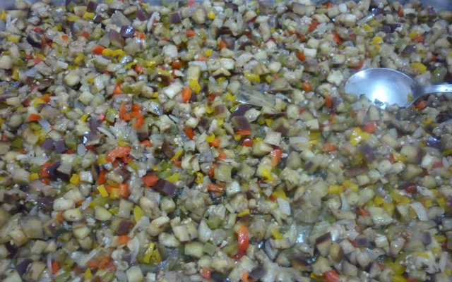 Salada de berinjela no forno