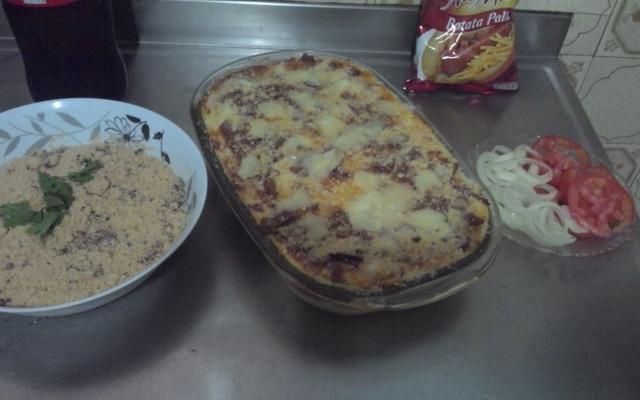 Escondidinho de batata com carne seca